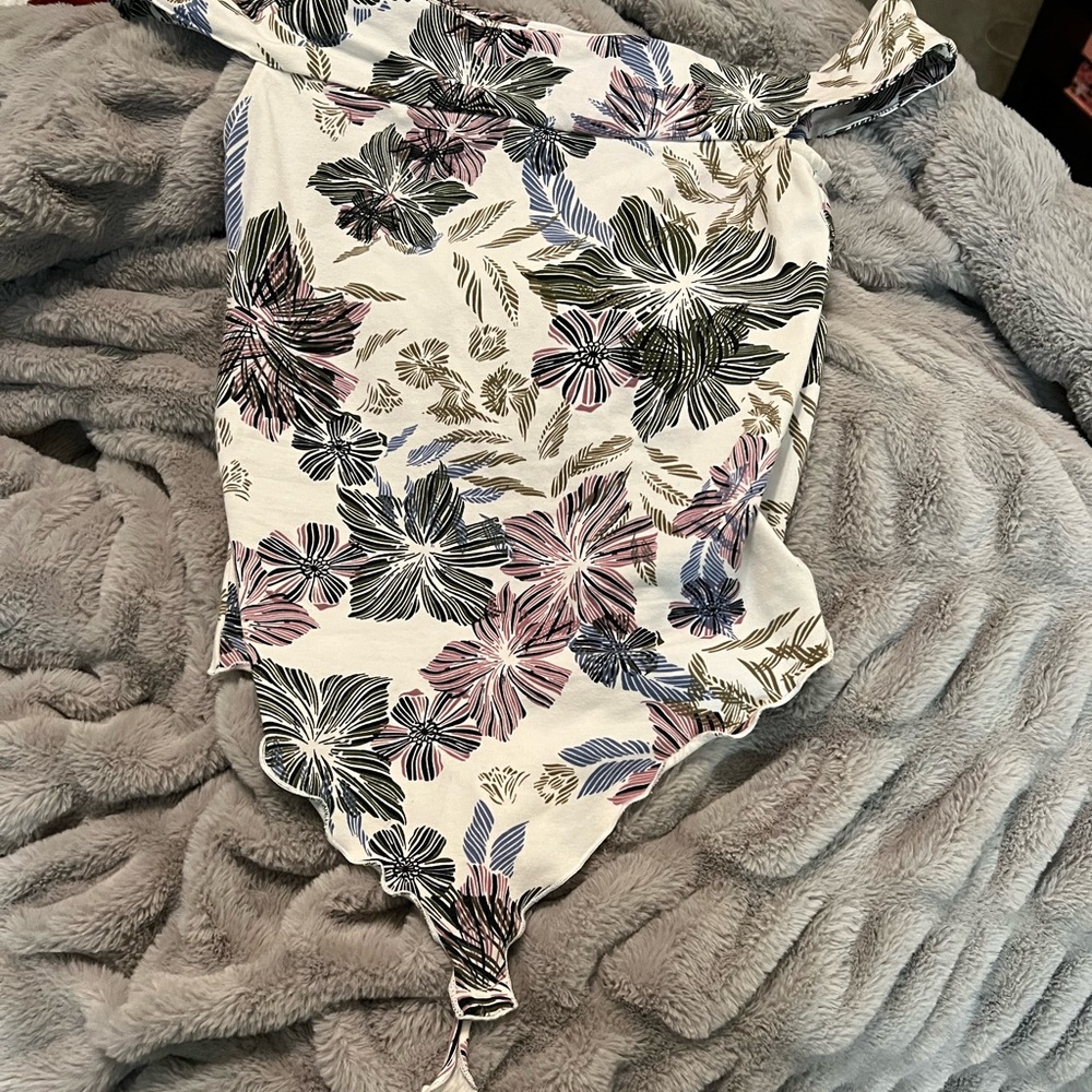 Free People Floral Stencil Bodysuit | Small